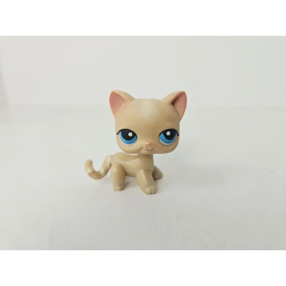 Littlest Pet Shop figure cat shorthair 228 tan striped tail